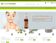 Tablet Screenshot of nutricioncosmetica.com